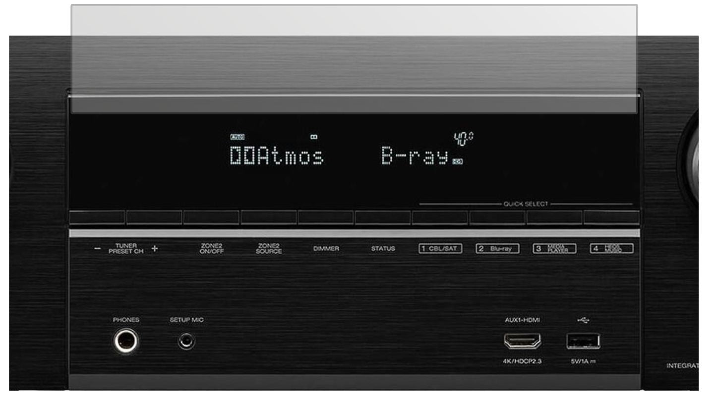 2x Schutzfolie matt für Denon AVR-X3600H Display-S (2)