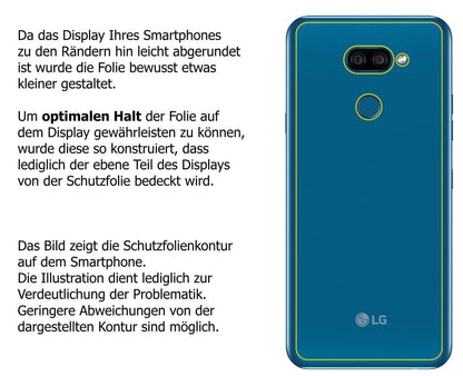 1x Schutzfolie matt für LG K40s Rückseite Display- (6)