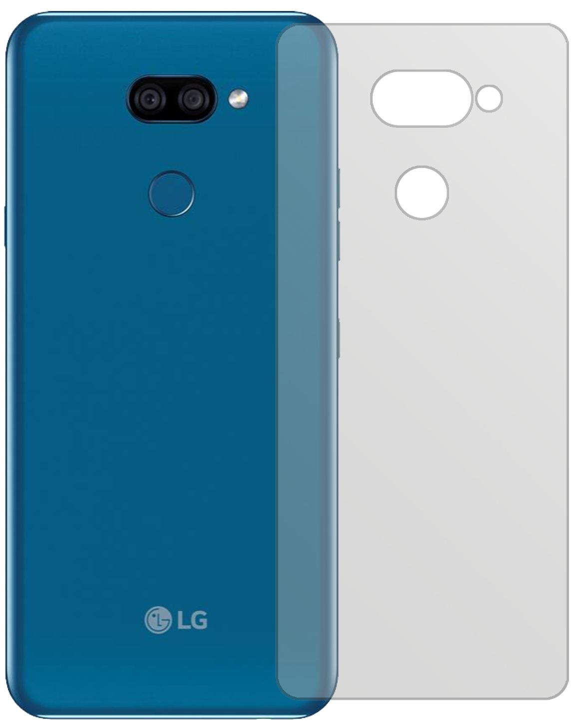 6x Schutzfolie matt für LG K40s Rückseite Display- (2)