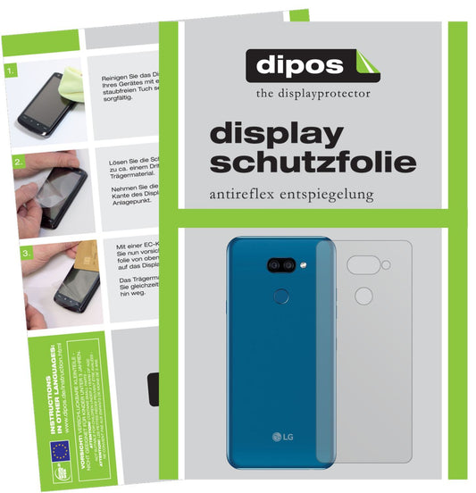 2x Schutzfolie matt für LG K40s Rückseite Display- (1)