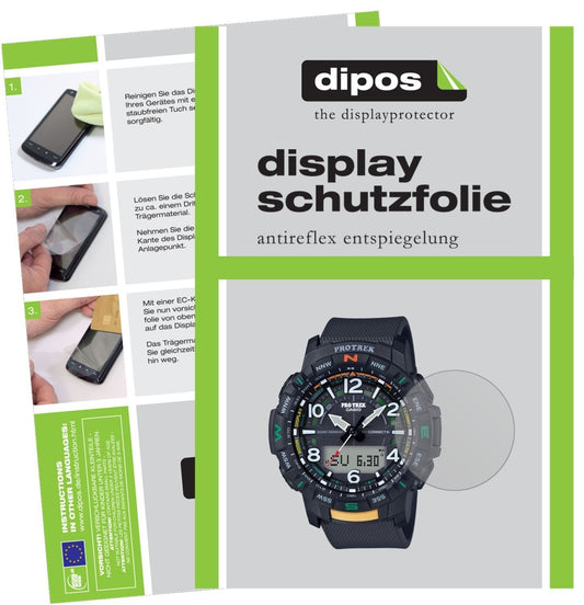 2x Schutzfolie matt für Casio PRT-B50 Pro Trek Dis (1)