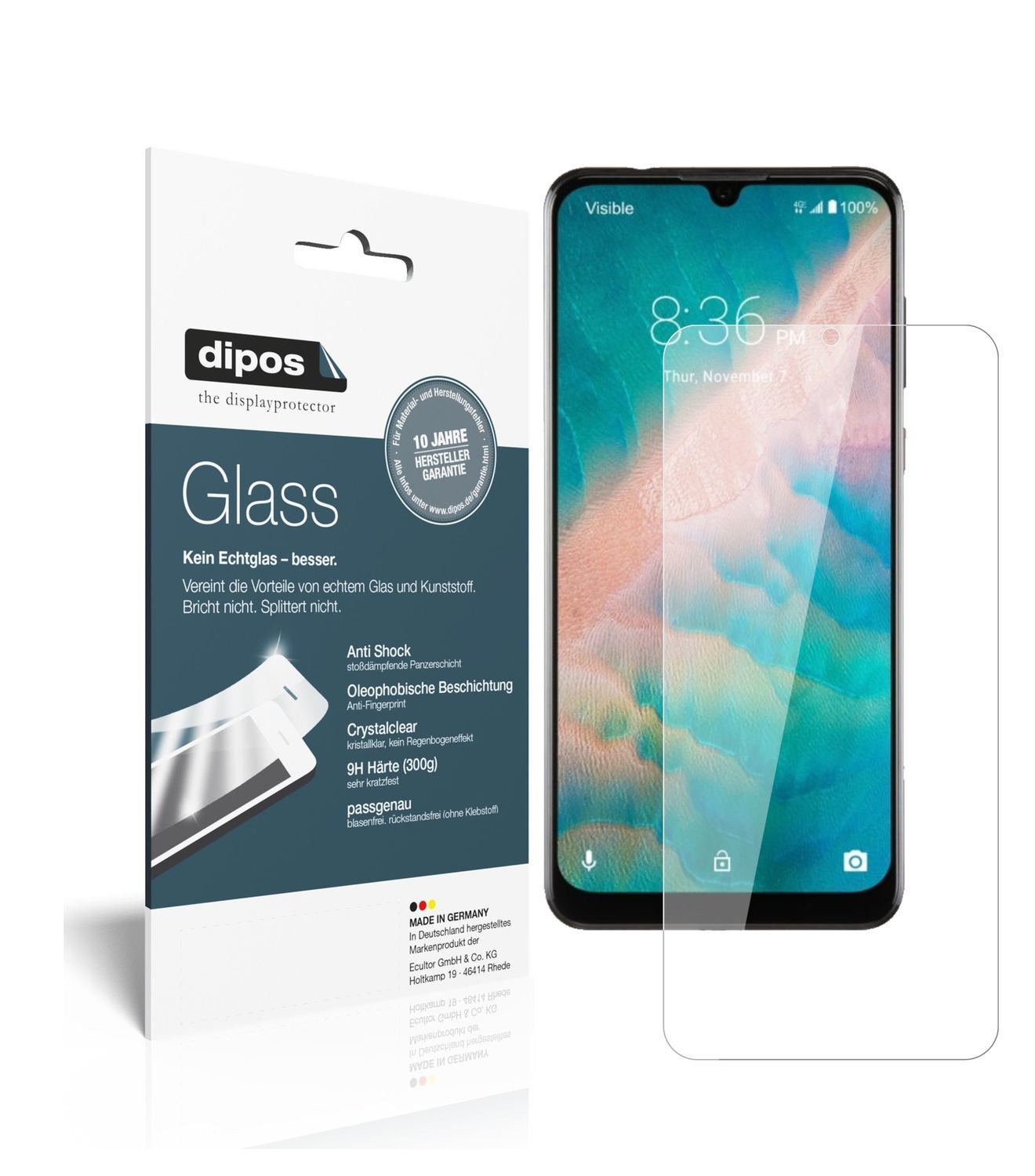 2x 9H Schutzfolie für ZTE Blade 10 Prime Panzerfol (1)