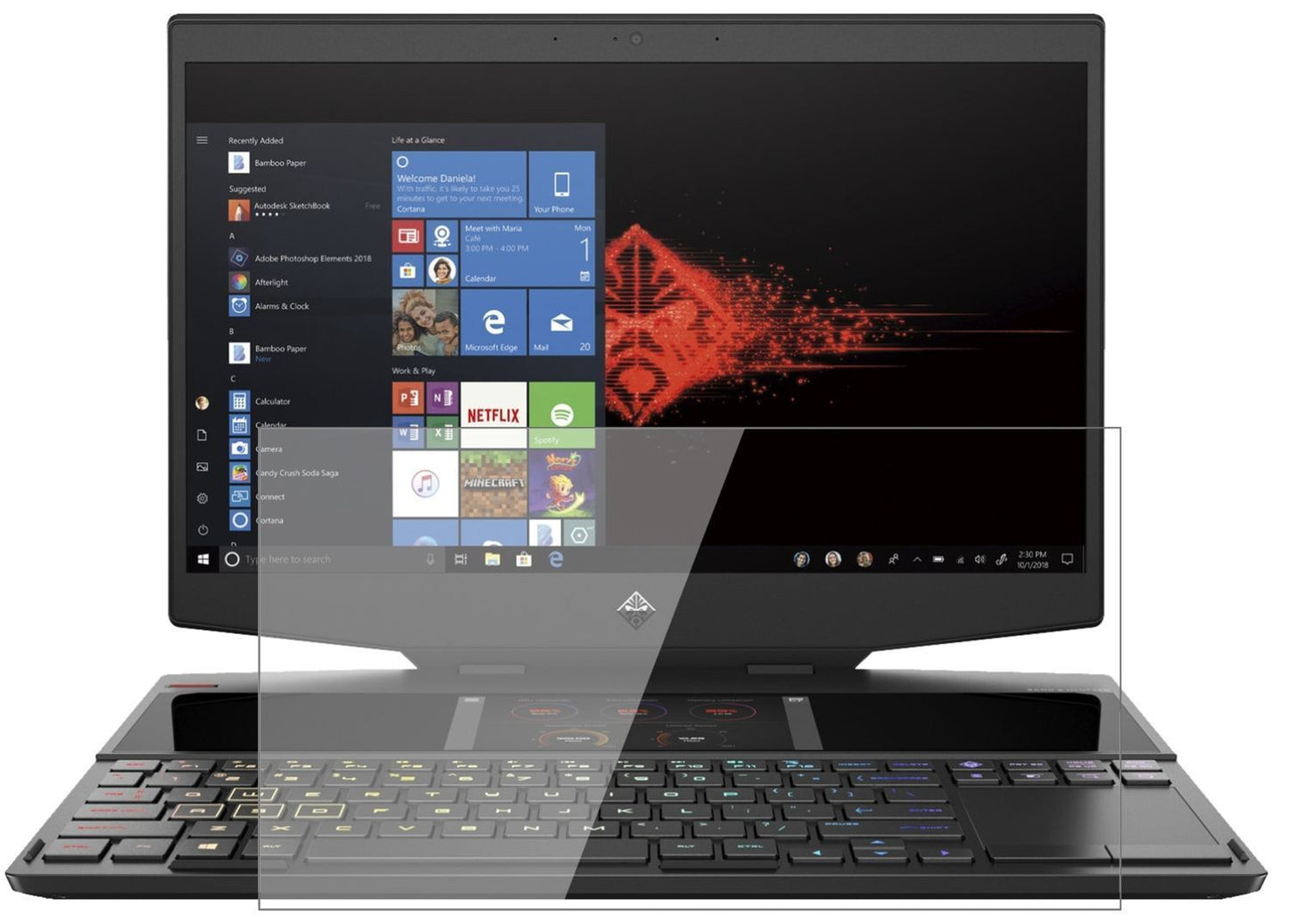 1x 9H Schutzfolie für HP Omen X 2S Panzerfolie (2)