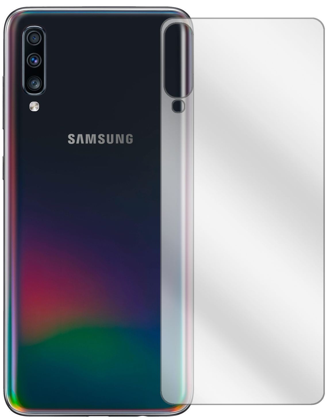 5x Schutzfolie klar für Samsung Galaxy A70s Rückse (2)