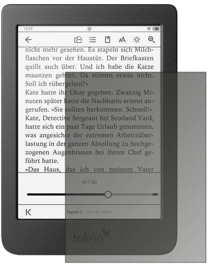 Blickschutzfolie für Tolino Page 2 matt Schutzfoli (2)