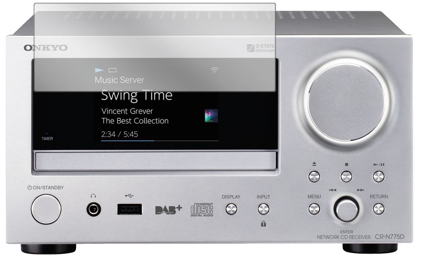 5x Schutzfolie klar für Onkyo CR-N775D Display-Sch (2)