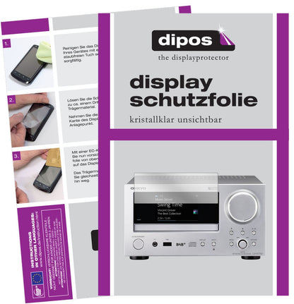 1x Schutzfolie klar für Onkyo CR-N775D Display-Sch (1)