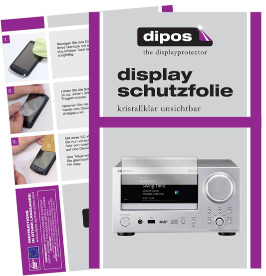 2x Schutzfolie klar für Onkyo CR-N775D Display-Sch (1)
