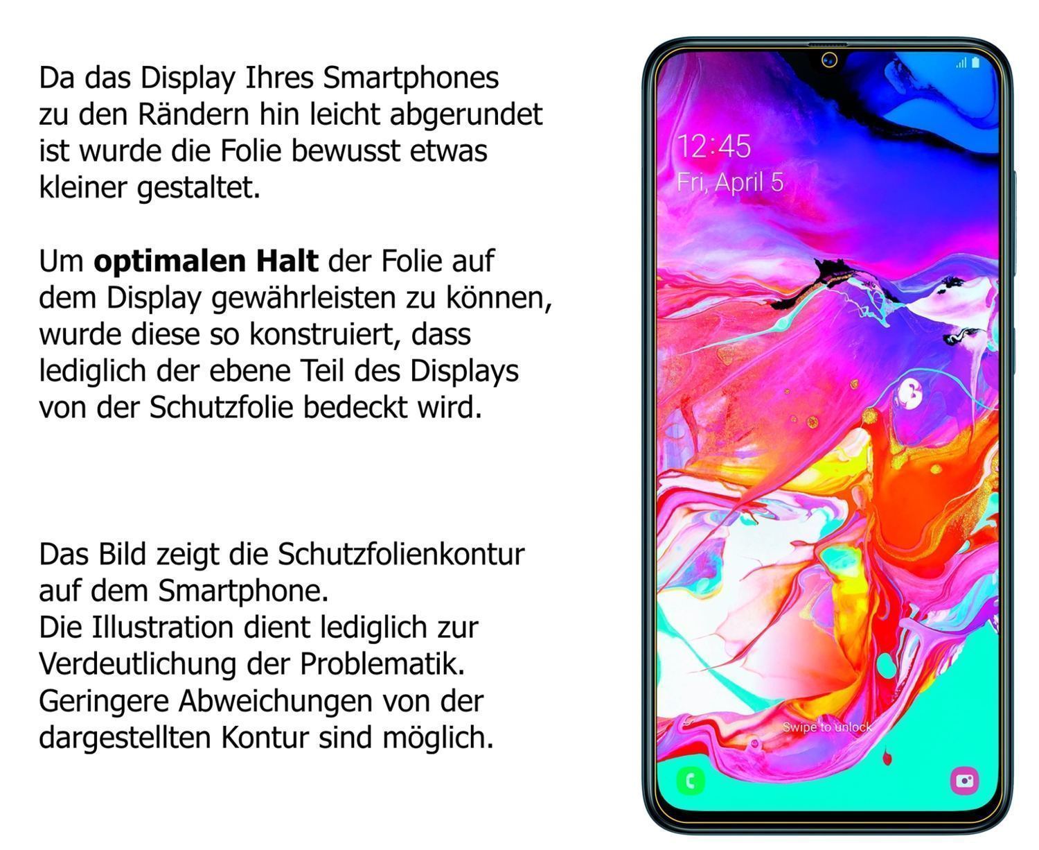 1x 9H Schutzfolie matt für Samsung Galaxy A70s Pan (3)
