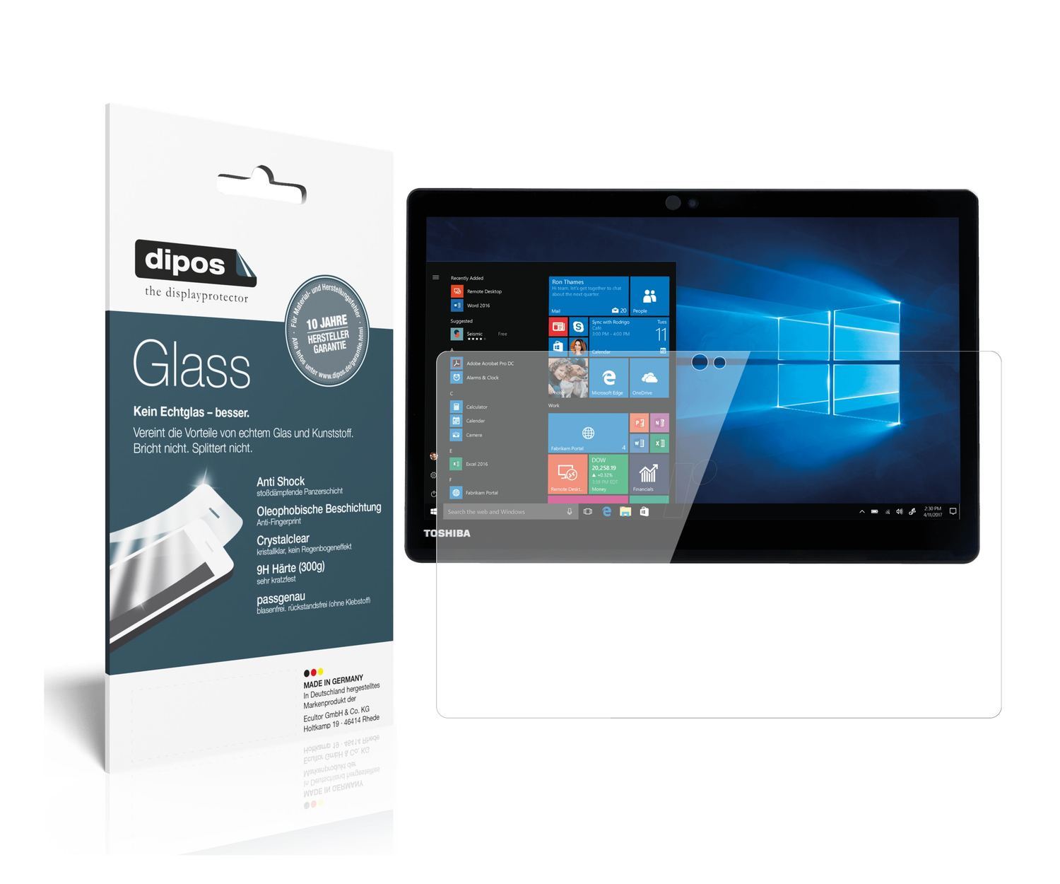 2x 9H Schutzfolie für Dynabook Portege X30T-E-109  (1)