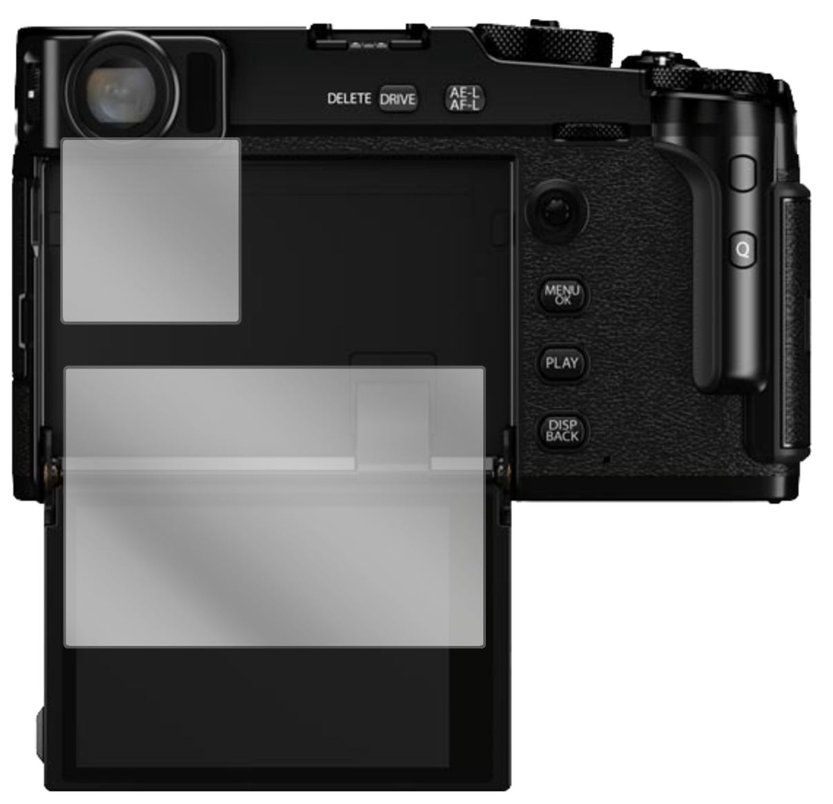 2x Schutzfolie klar für Fujifilm X-Pro3 Display-Sc (2)