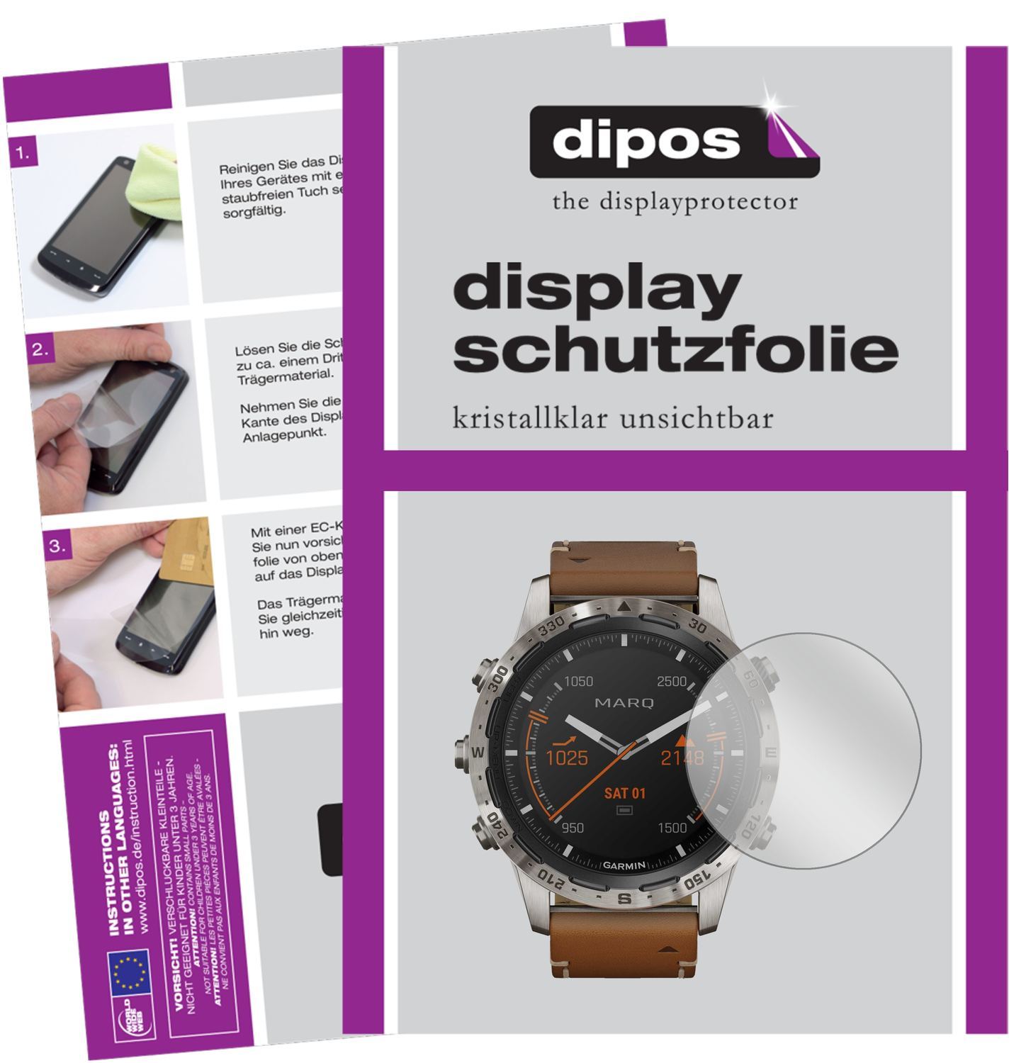 6x Schutzfolie klar für Garmin MARQ Adventurer Dis (1)