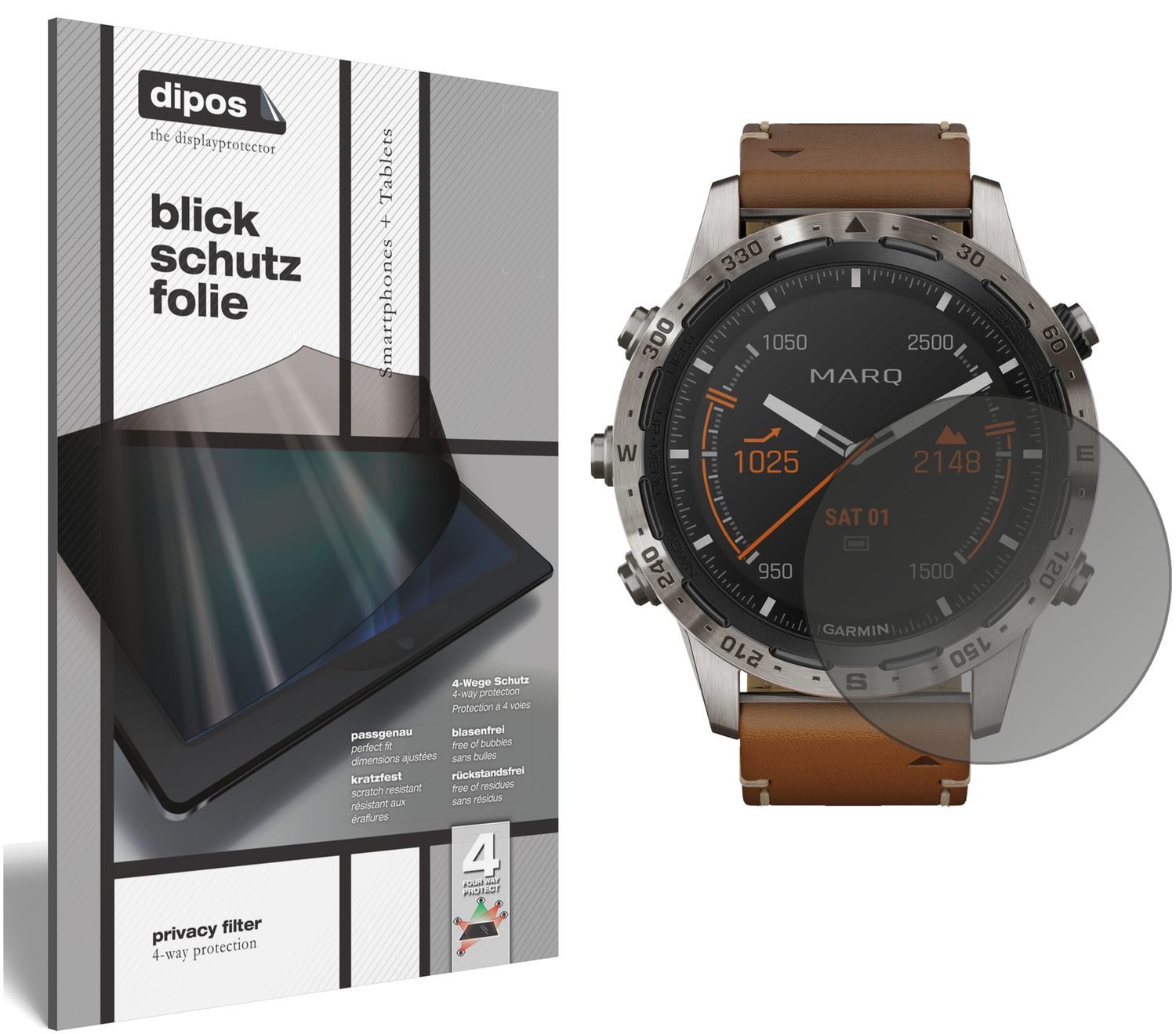Blickschutzfolie für Garmin MARQ Adventurer matt S (1)