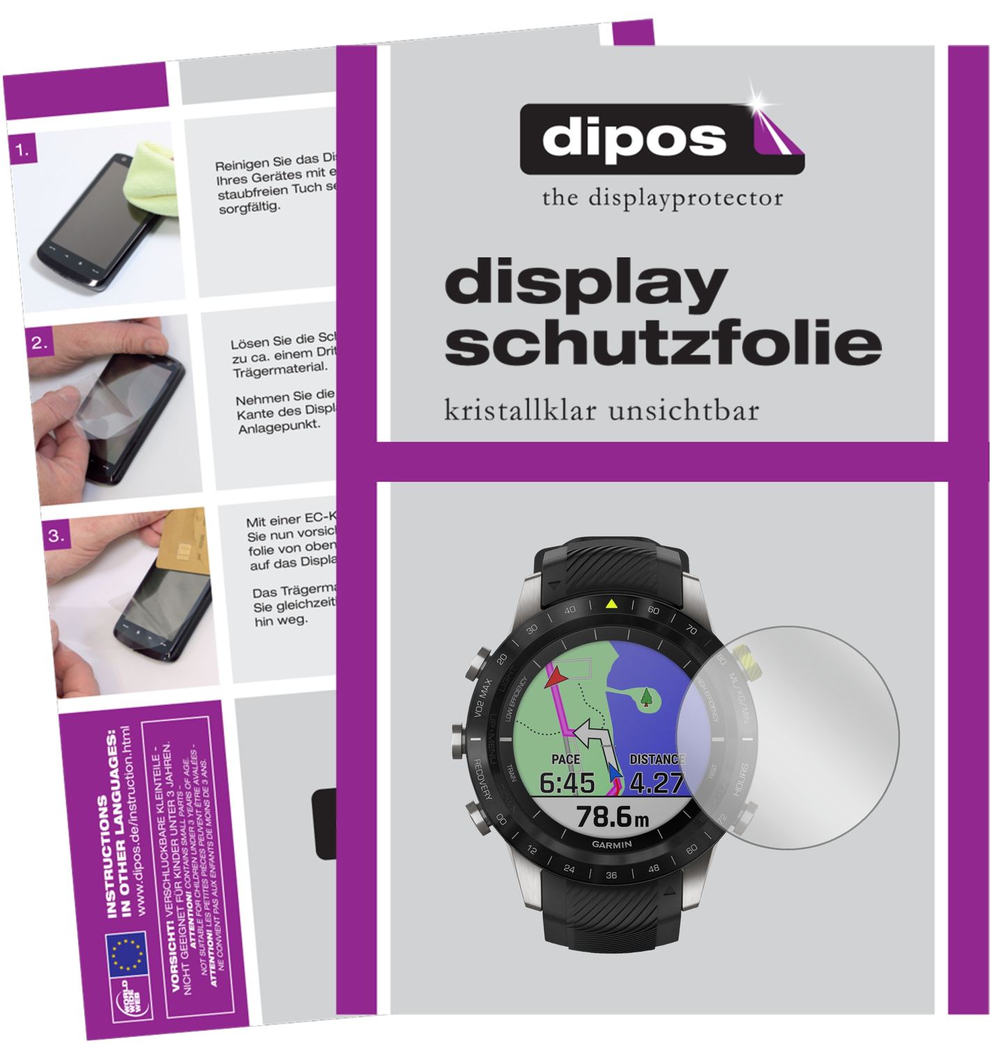 6x Schutzfolie klar für Garmin MARQ Athlete Displa (1)