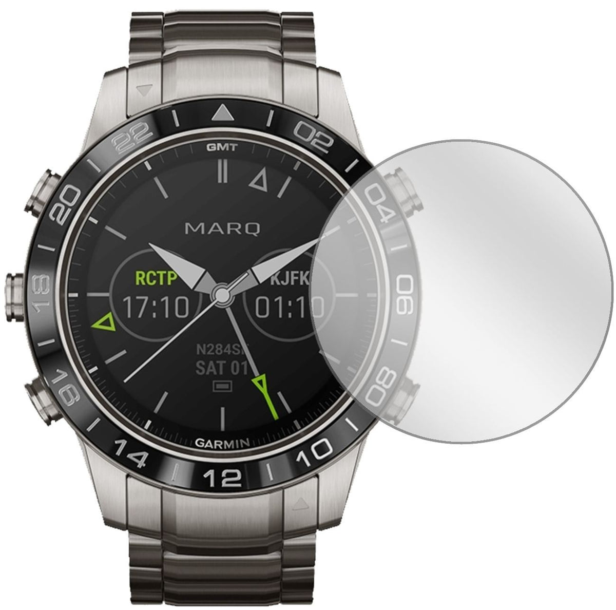 2x Schutzfolie klar für Garmin MARQ Aviator Displa (2)