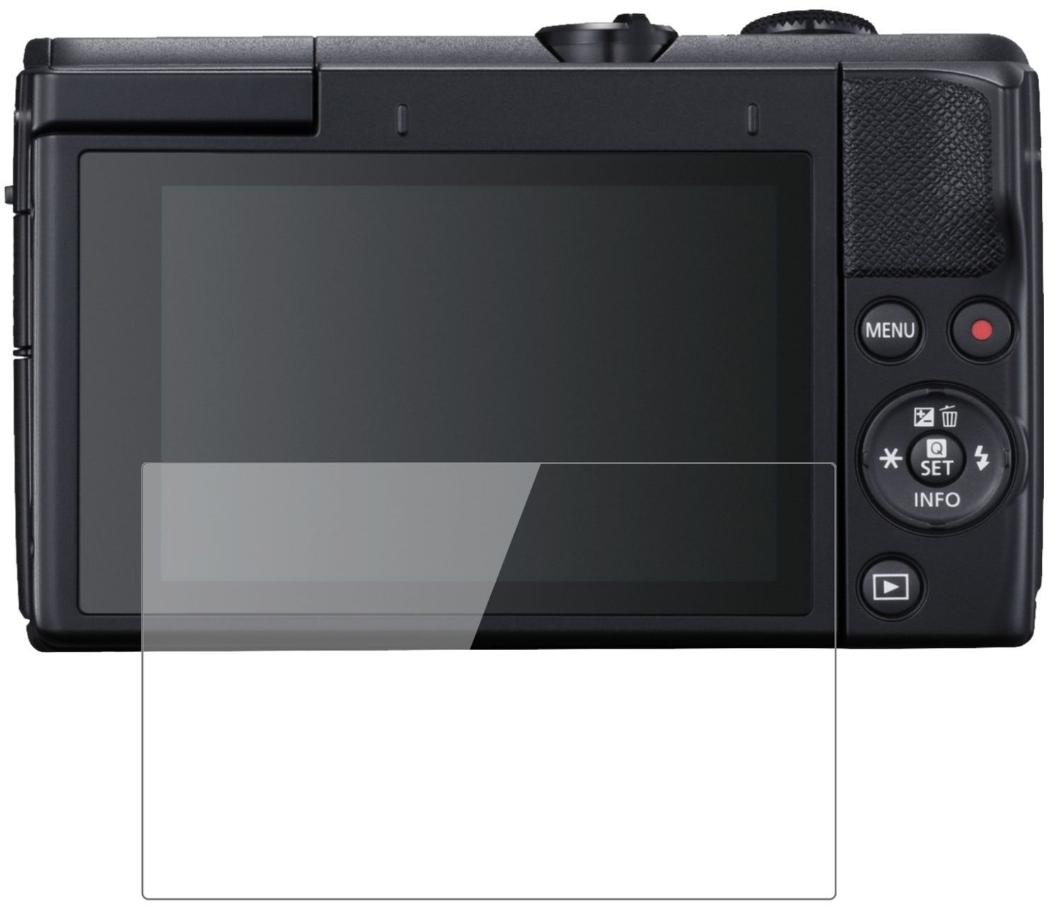 1x 9H Schutzfolie für Canon EOS M200 Panzerfolie (2)