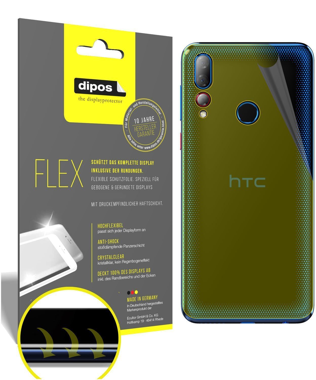 3x 3D Full Cover Schutzfolie für HTC Desire 19 Plu (1)