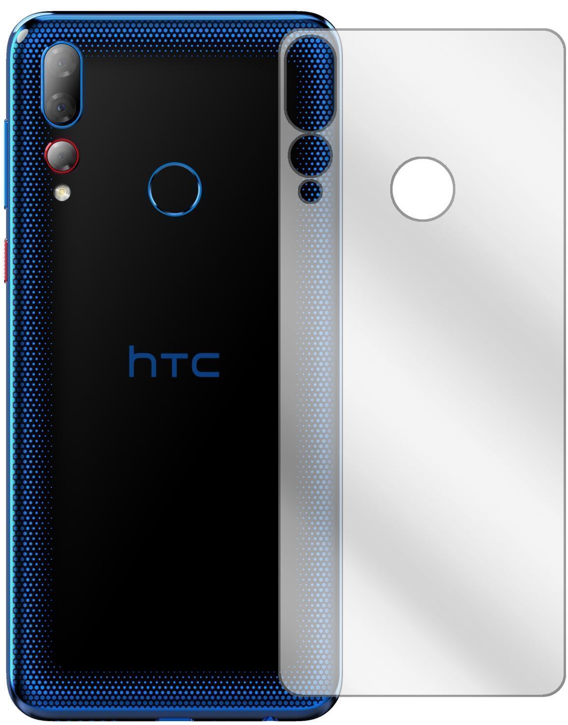 6x Schutzfolie klar für HTC Desire 19 Plus Rücksei (2)