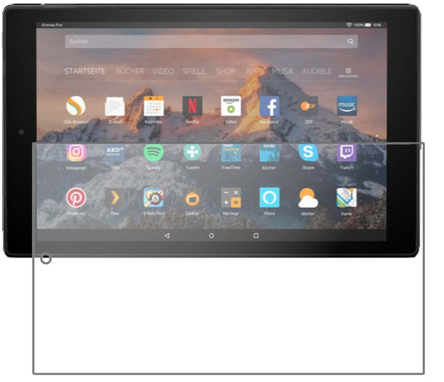 1x 9H Schutzfolie matt für Amazon Fire HD 10 (2019 (2)