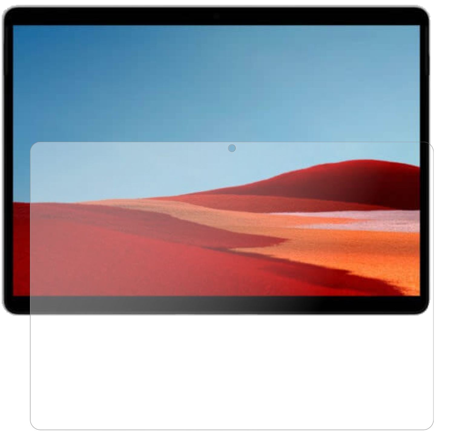 1x 9H Schutzfolie matt für Microsoft Surface Pro X (2)