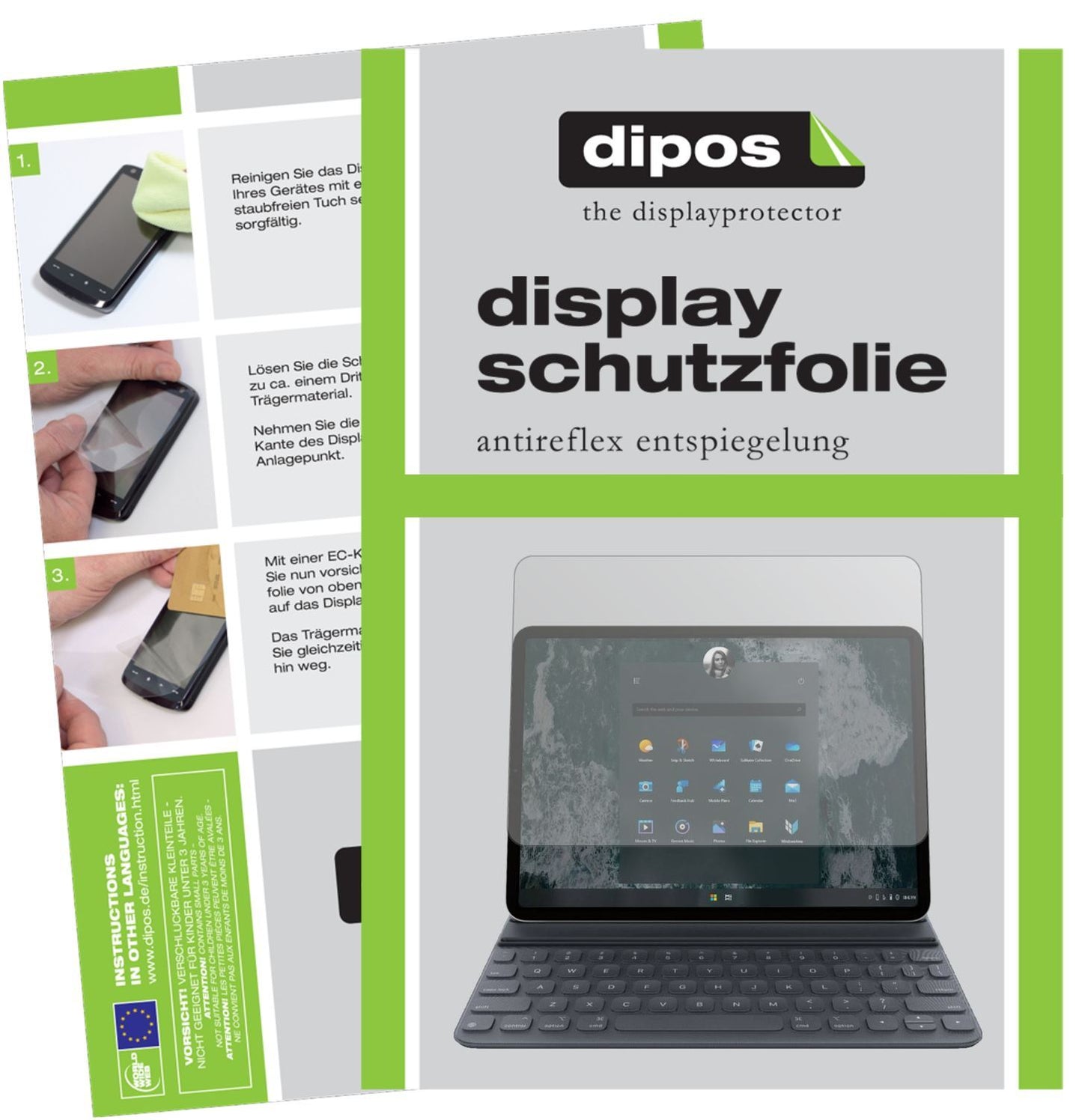 2x Schutzfolie matt für Microsoft Surface Pro 7 Di (1)