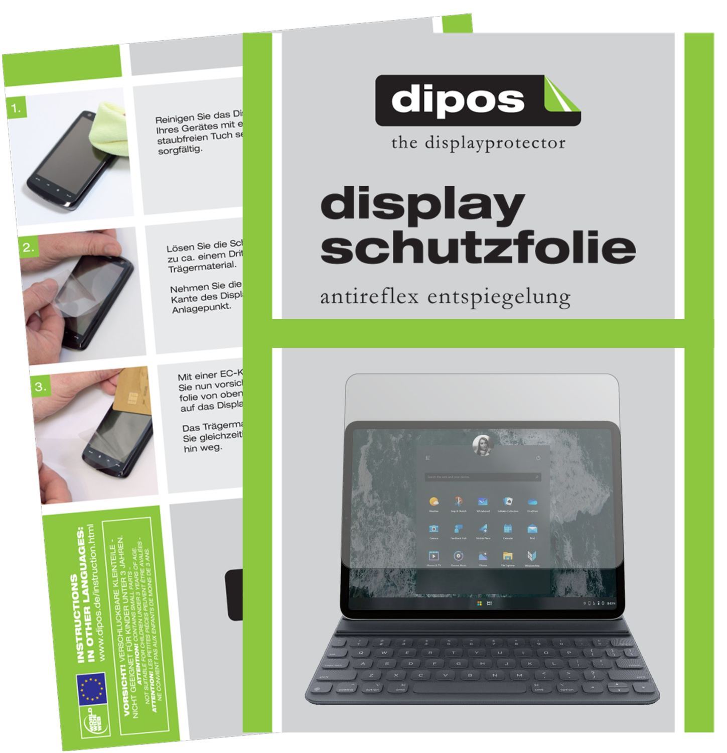 2x Schutzfolie matt für Microsoft Surface Pro 7 Di (1)