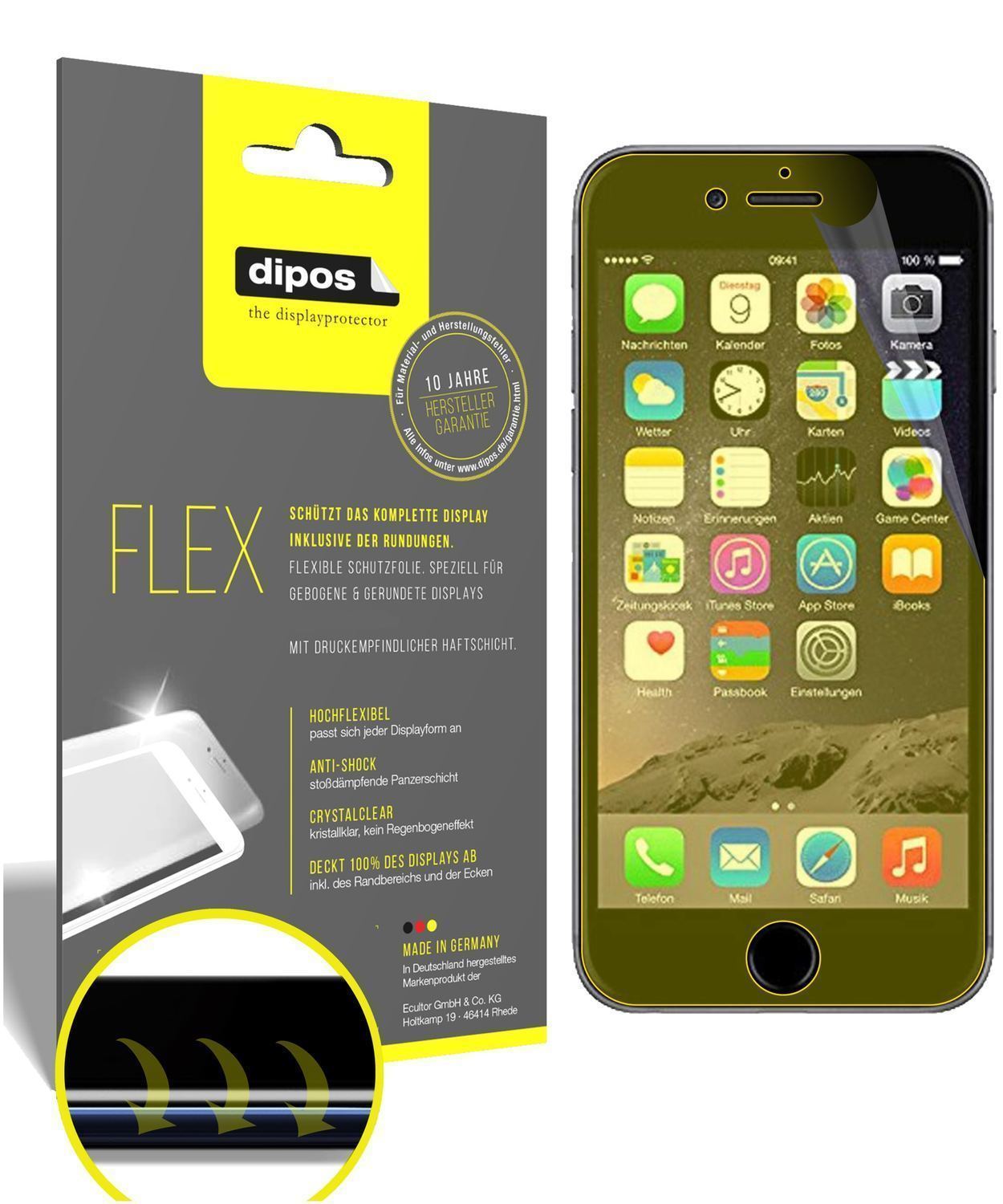 3x 3D Full Cover Schutzfolie für Apple iPhone 6 /  (1)