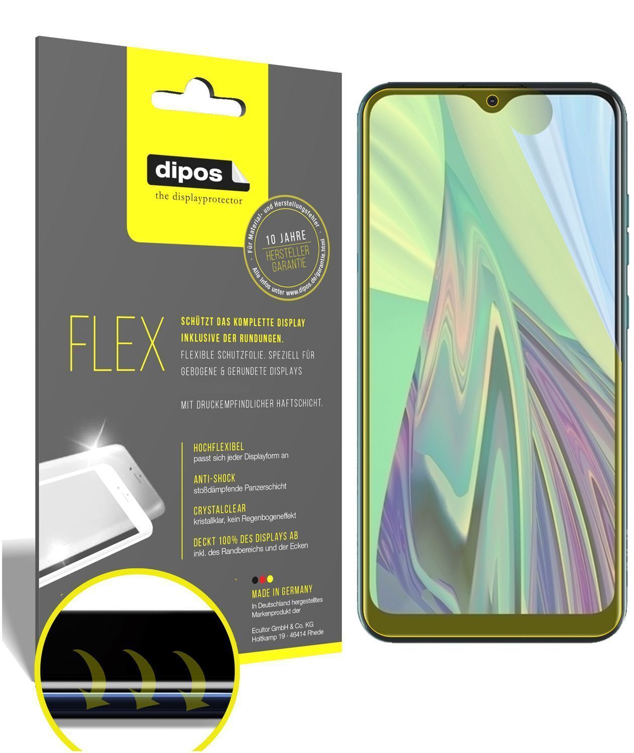 2x 3D Full Cover Schutzfolie für Hisense F30s (1)