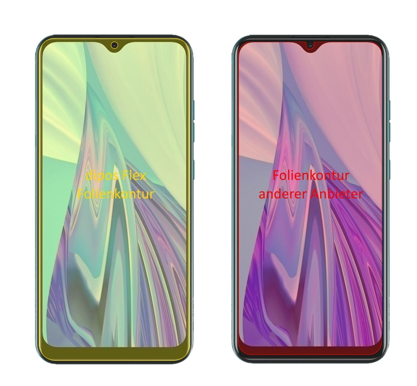 2x 3D Full Cover Schutzfolie für Hisense F30s (2)