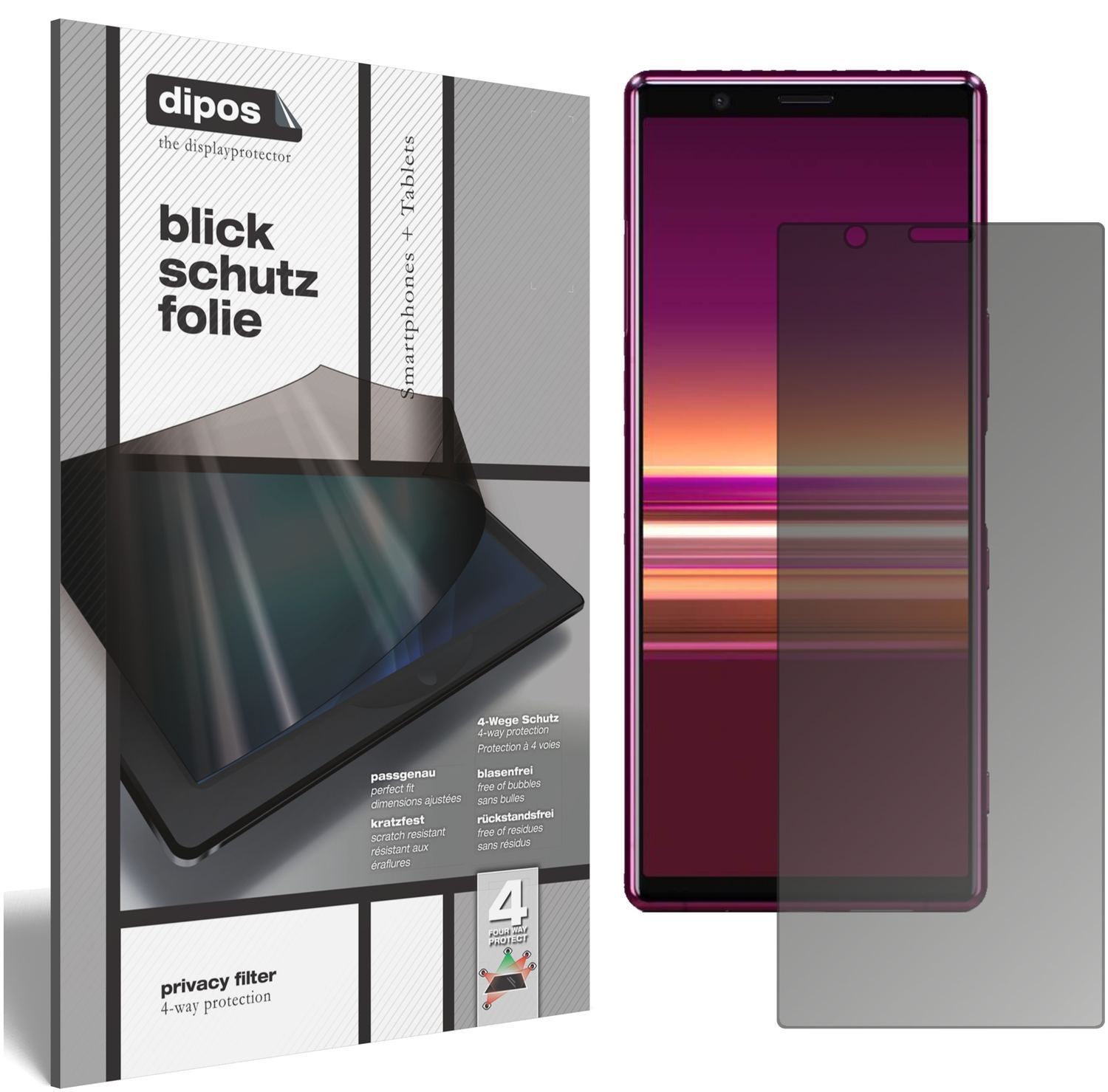 Blickschutzfolie für Sony Xperia 5 matt Schutzfoli (1)