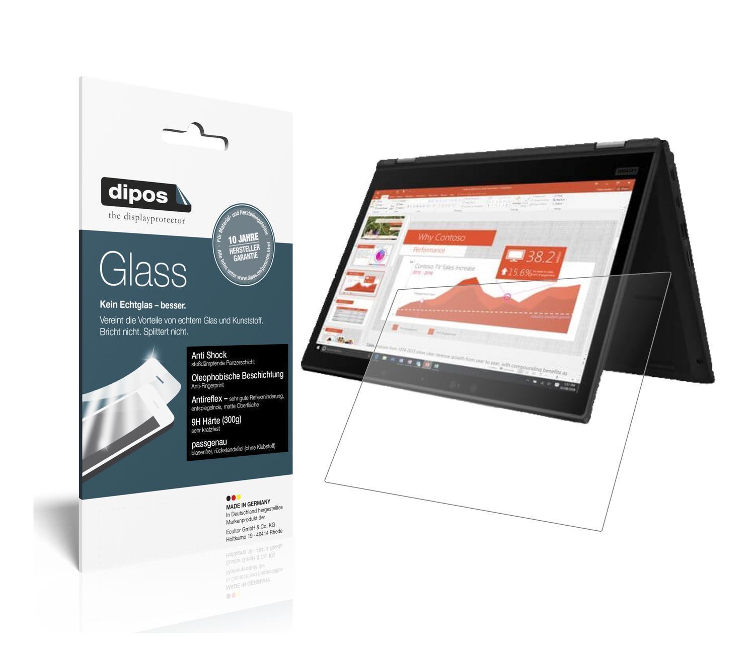 1x 9H Schutzfolie matt für Lenovo Yoga X390 13.3 Z (1)