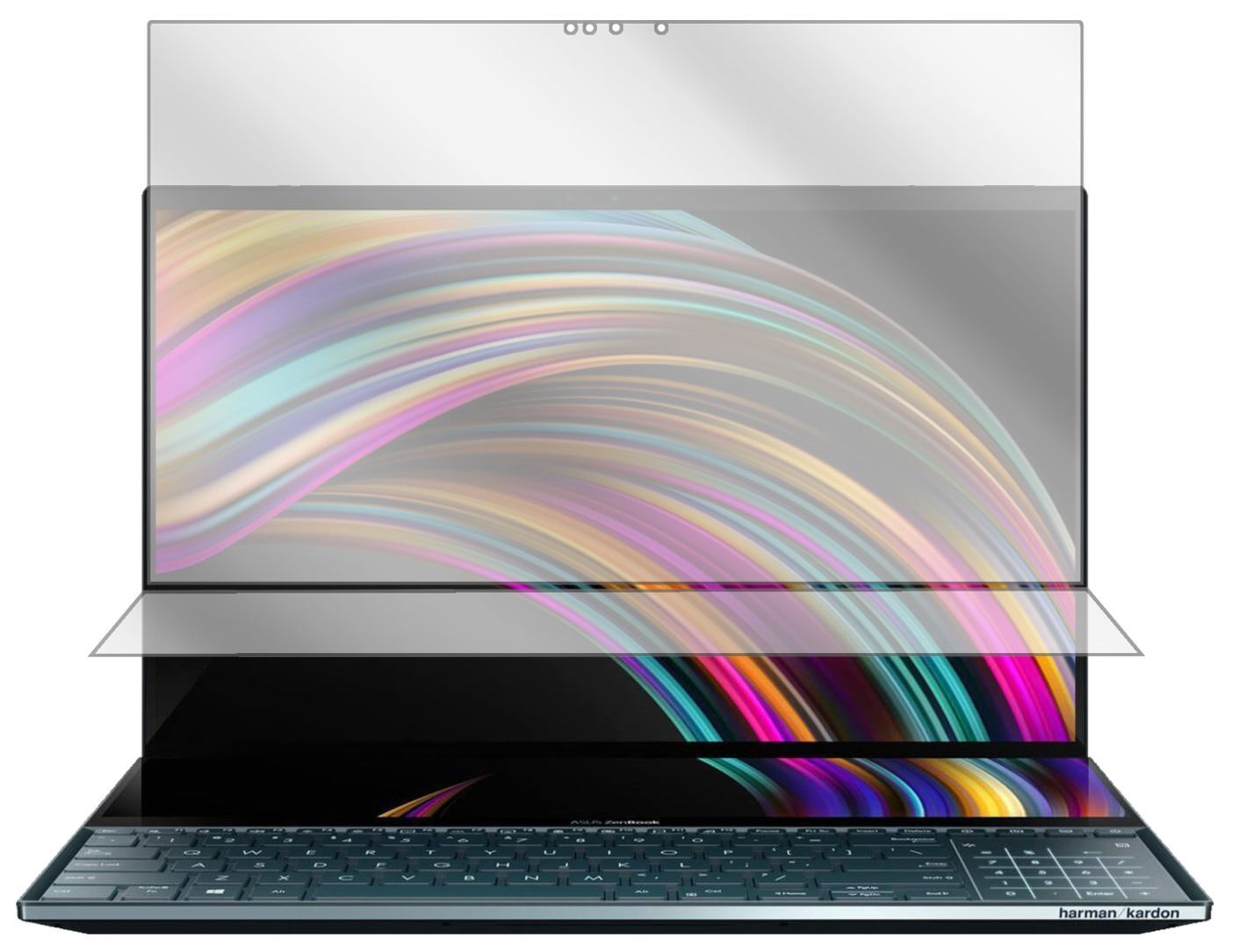 2x Schutzfolie klar für Asus ZenBook Pro Duo Displ (2)