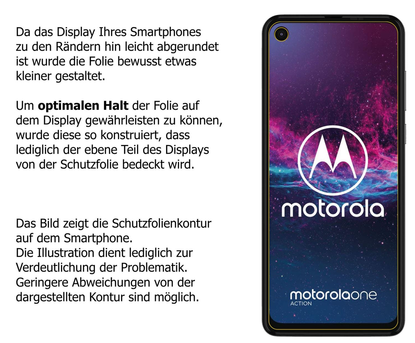 5x Schutzfolie klar für Motorola One Action Displa (5)