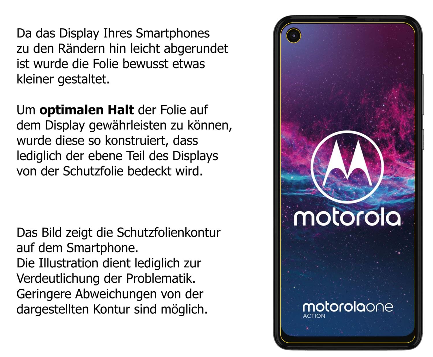 5x Schutzfolie klar für Motorola One Action Displa (5)