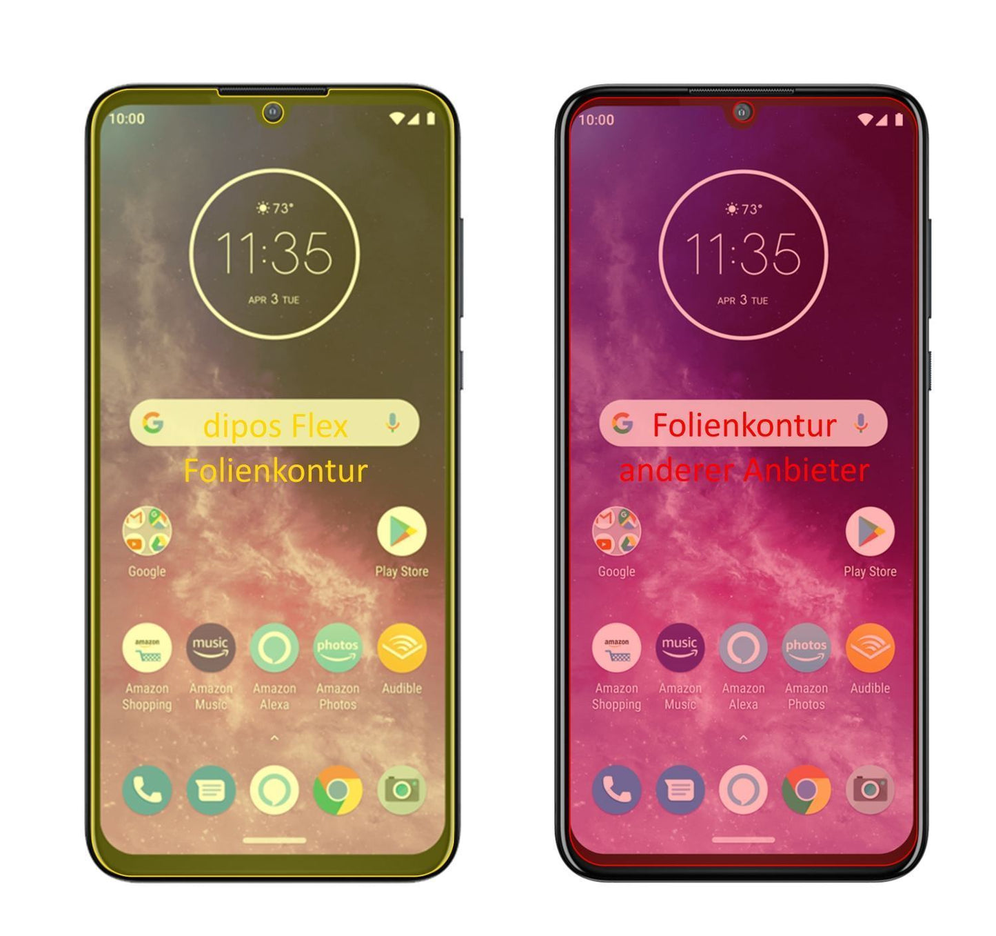 3x 3D Full Cover Schutzfolie für Motorola One Zoom (2)