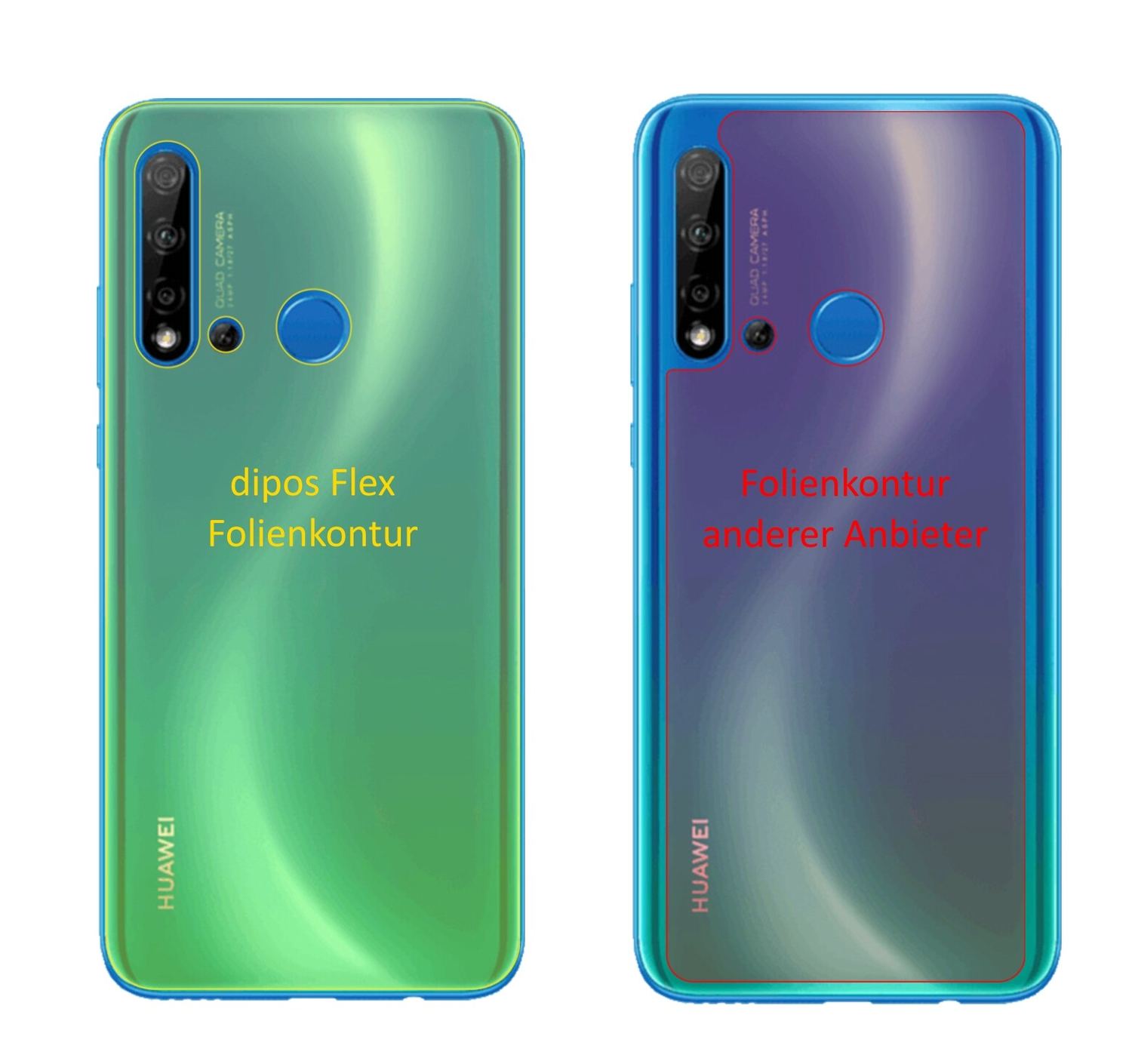 3x 3D Full Cover Schutzfolie für Huawei P20 lite ( (2)