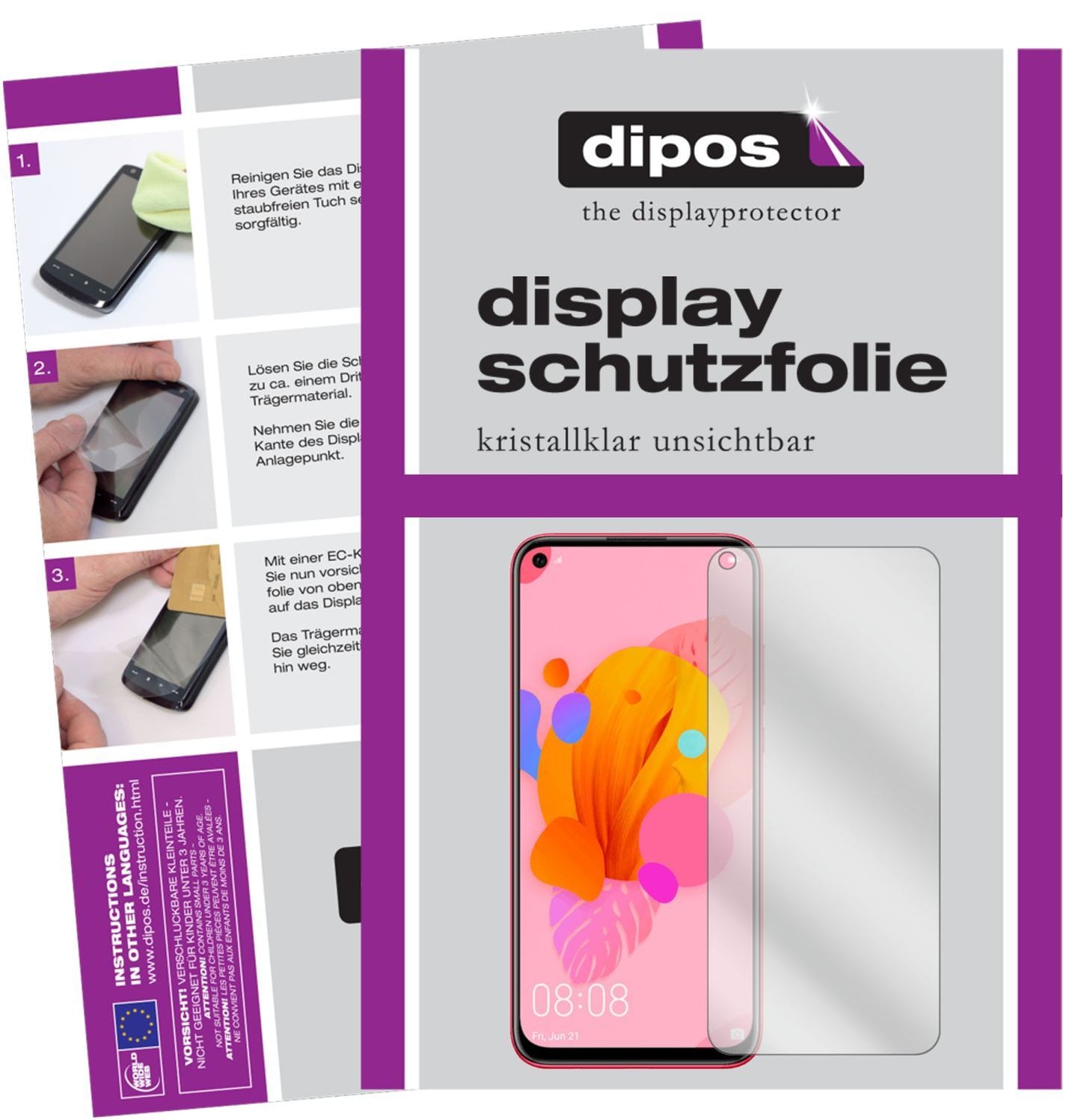 2x Schutzfolie klar für Huawei P20 lite (2019) Dis (1)