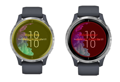 2x 3D Full Cover Schutzfolie für Garmin Venu (43mm (2)