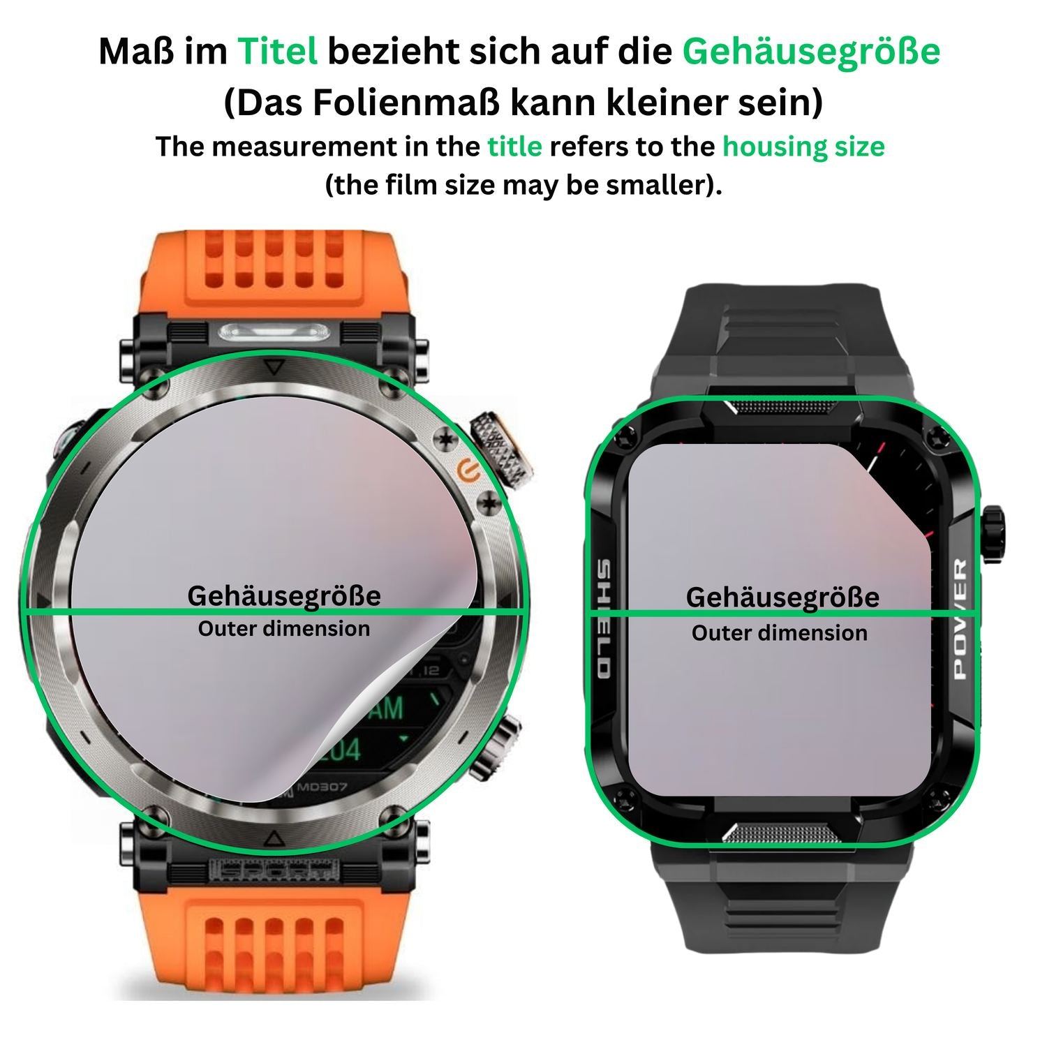 1x Schutzfolie matt für Amazfit GTR 42mm Smartwatc (2)