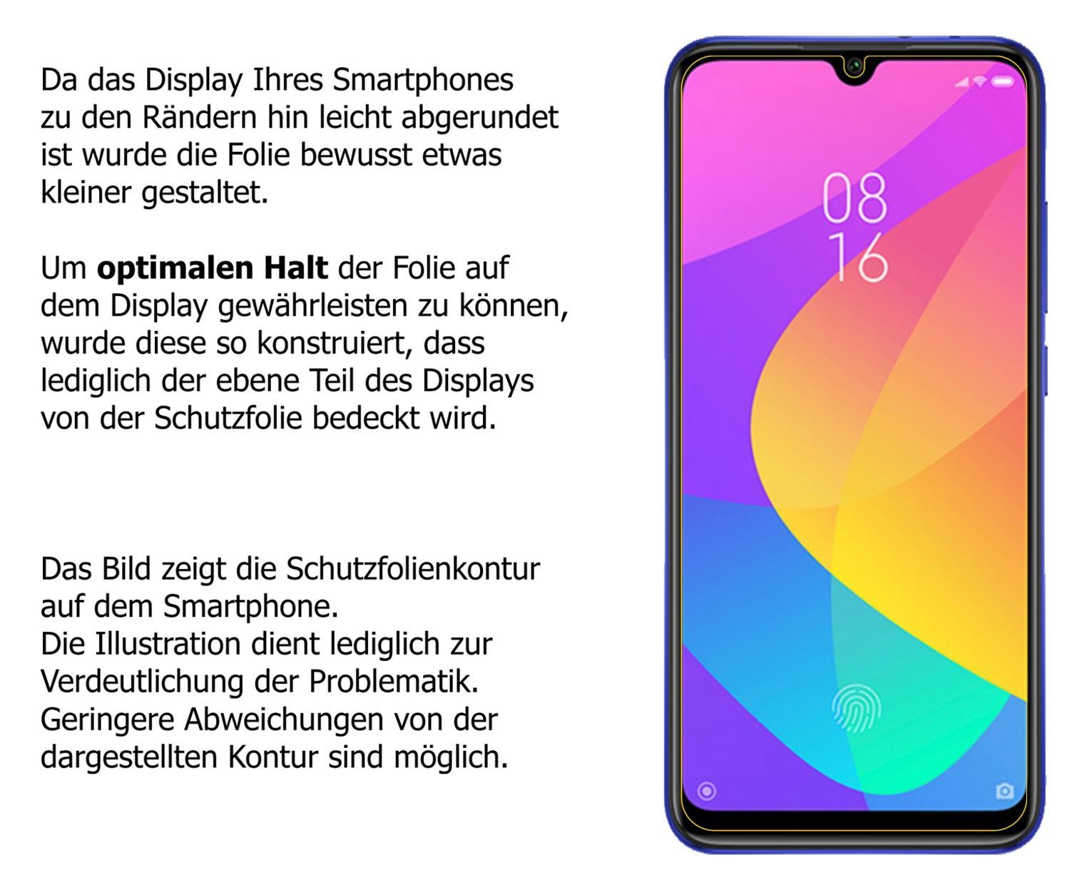 1x Schutzfolie klar für Xiaomi Mi A3 Display-Schut (5)