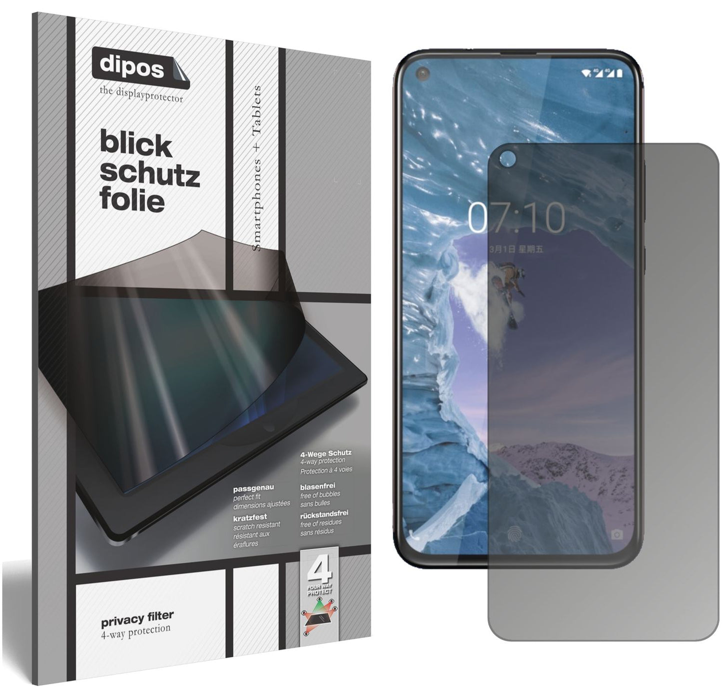 Blickschutzfolie für Nokia X71 matt Schutzfolie Pr (1)