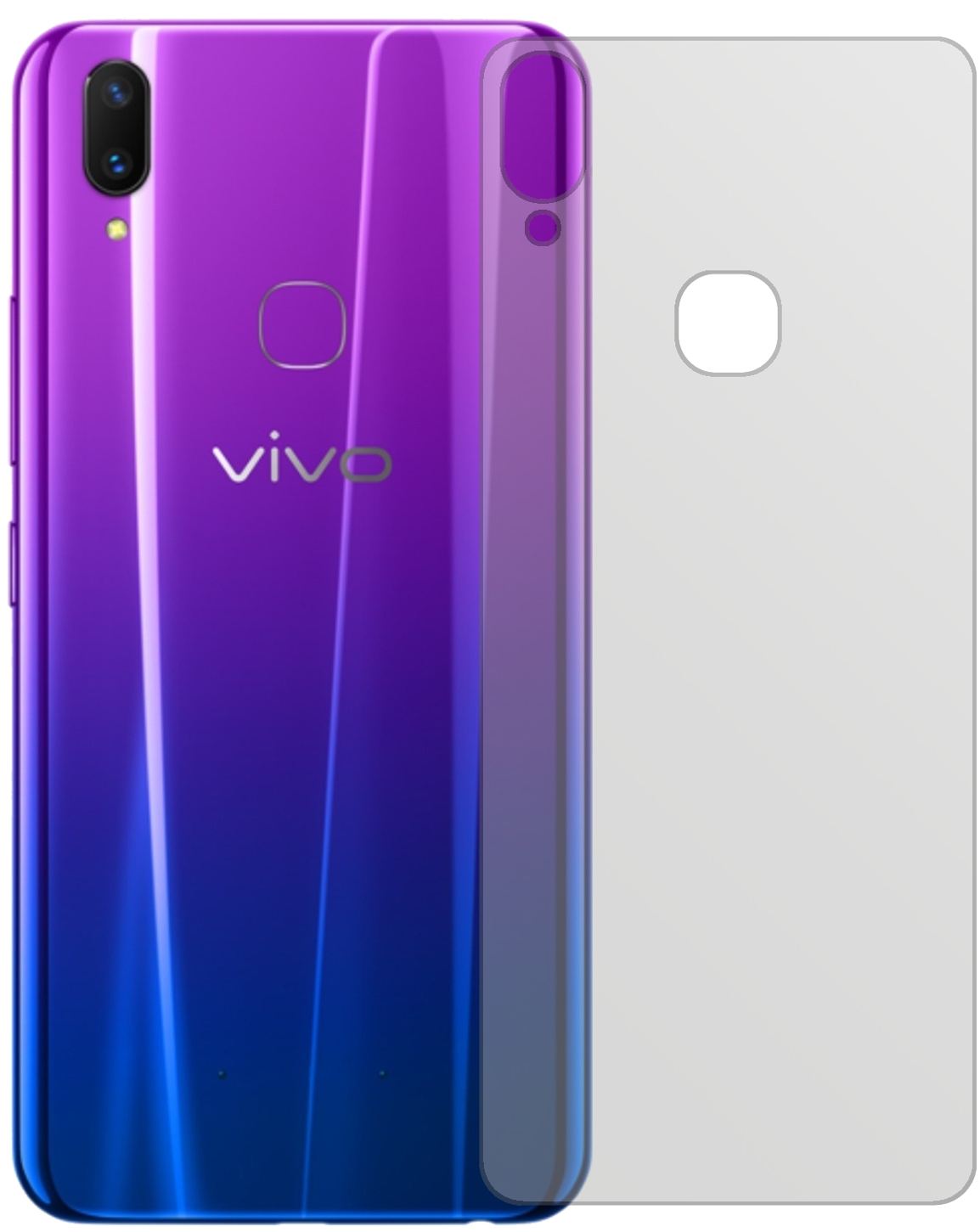 5x Schutzfolie matt für Vivo Z3x Rückseite Display (2)