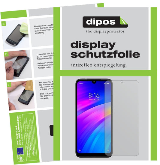 1x Schutzfolie matt für Xiaomi Redmi 7 Display-Sch (1)