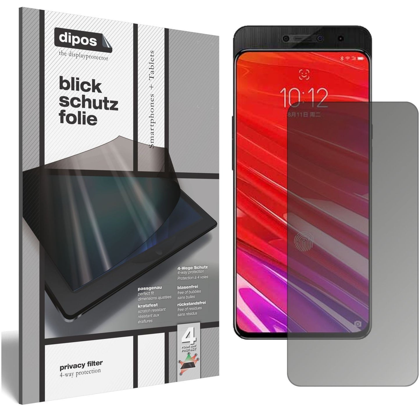 Blickschutzfolie für Lenovo Z5 Pro matt Schutzfoli (1)