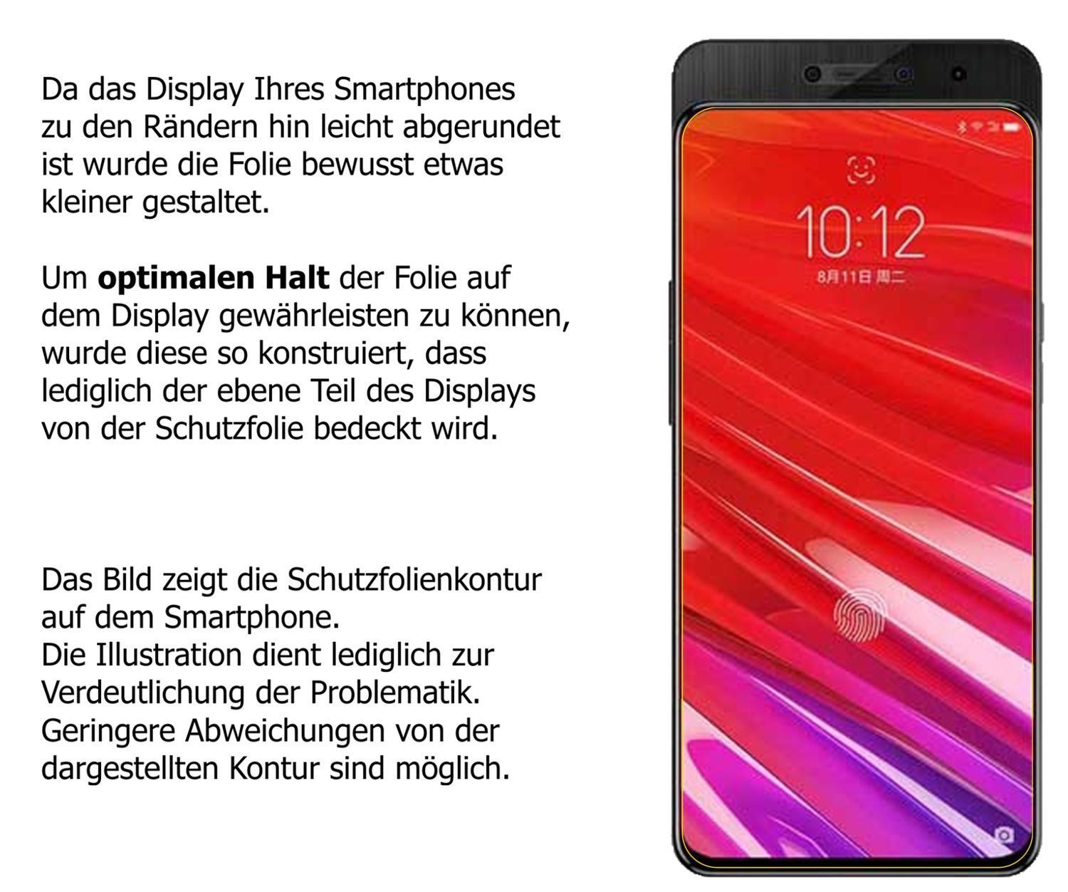 Blickschutzfolie für Lenovo Z5 Pro matt Schutzfoli (5)