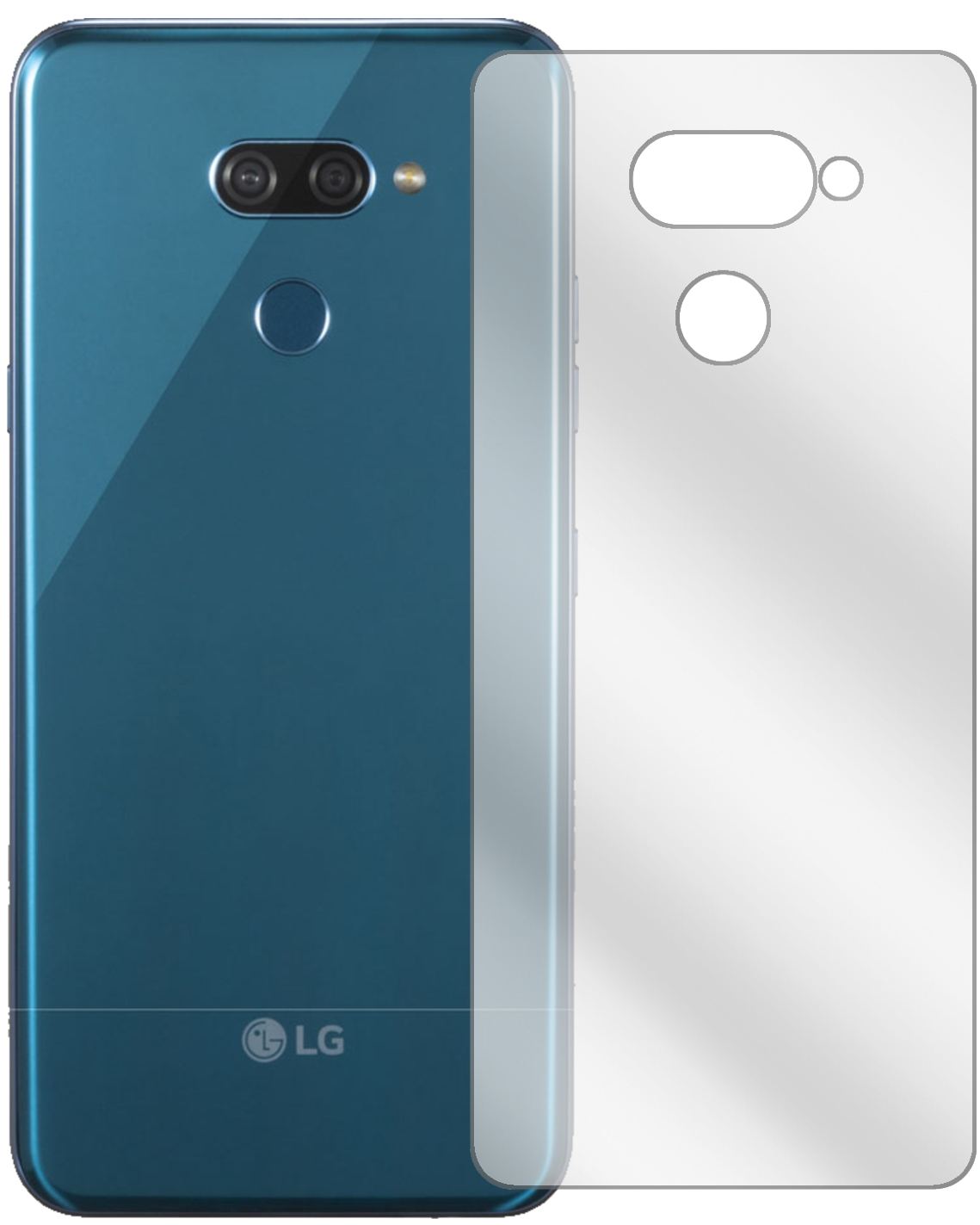 5x Schutzfolie klar für LG K50 Rückseite Display-S (1)