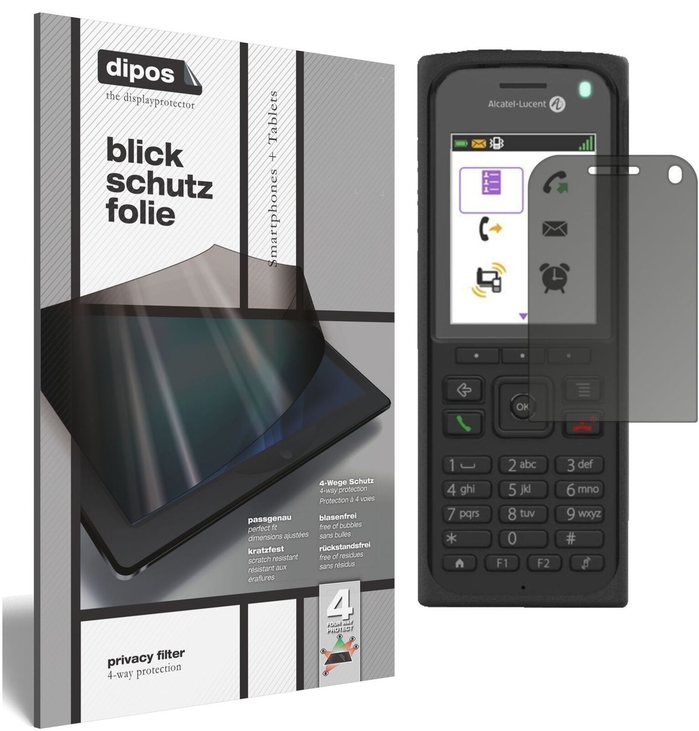 Blickschutzfolie für Alcatel 8262 matt Schutzfolie (2)