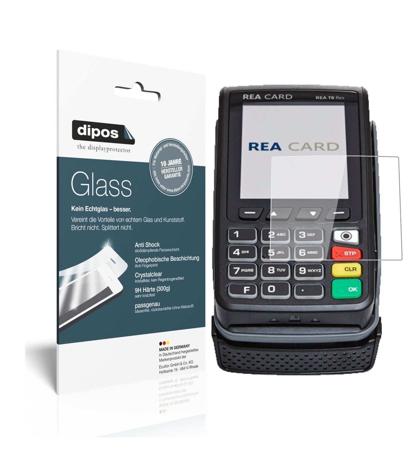 1x 9H Schutzfolie für REA CARD T8 flex Terminal Pa (2)