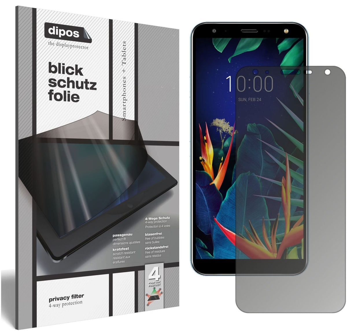 Blickschutzfolie für LG K40 matt Schutzfolie Priva (2)