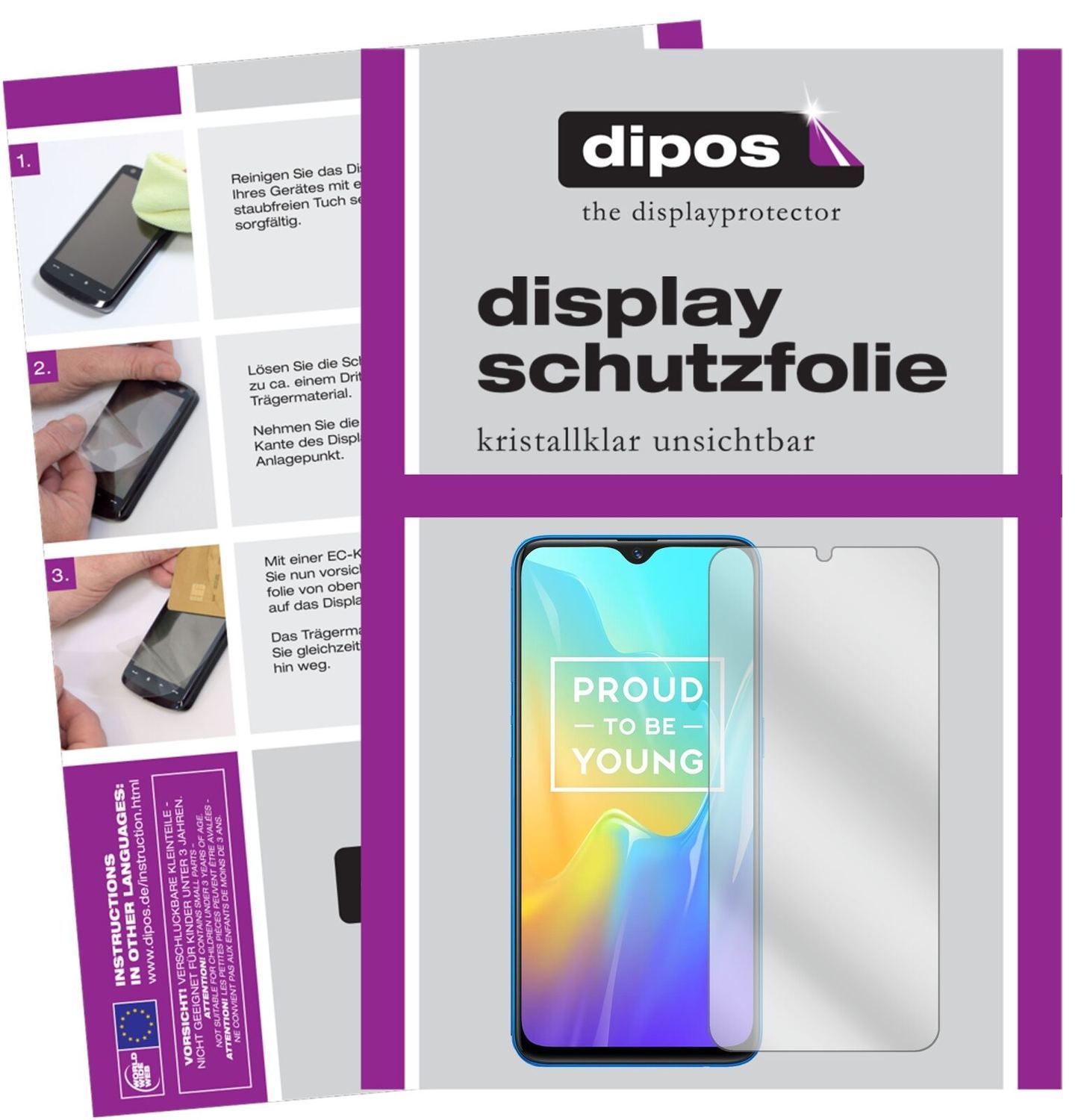 5x Schutzfolie klar für Oppo Realme U1 Display-Sch (2)